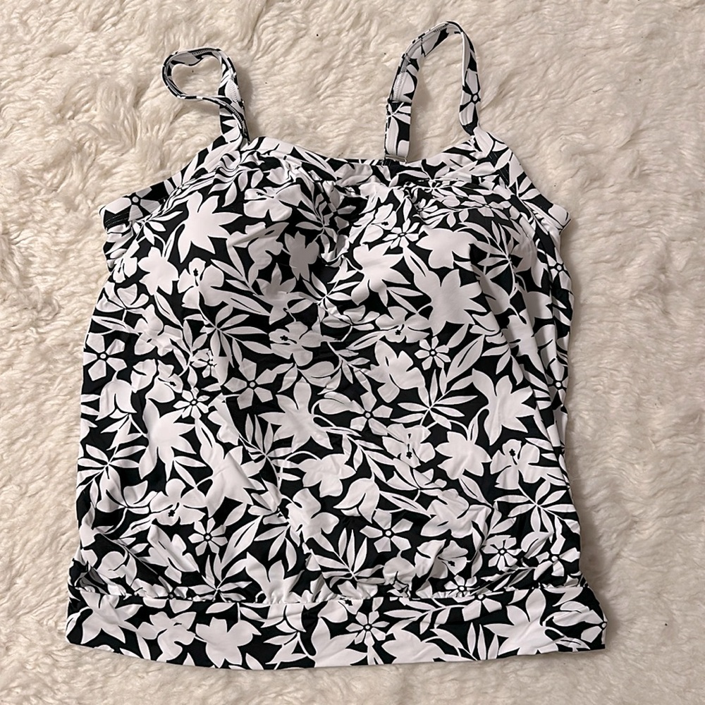 Women’s Land’s End Chlorine Resistant Blousson Tummy Hiding Tankini